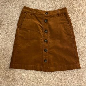 Cabi brown corduroy skirt, size 2